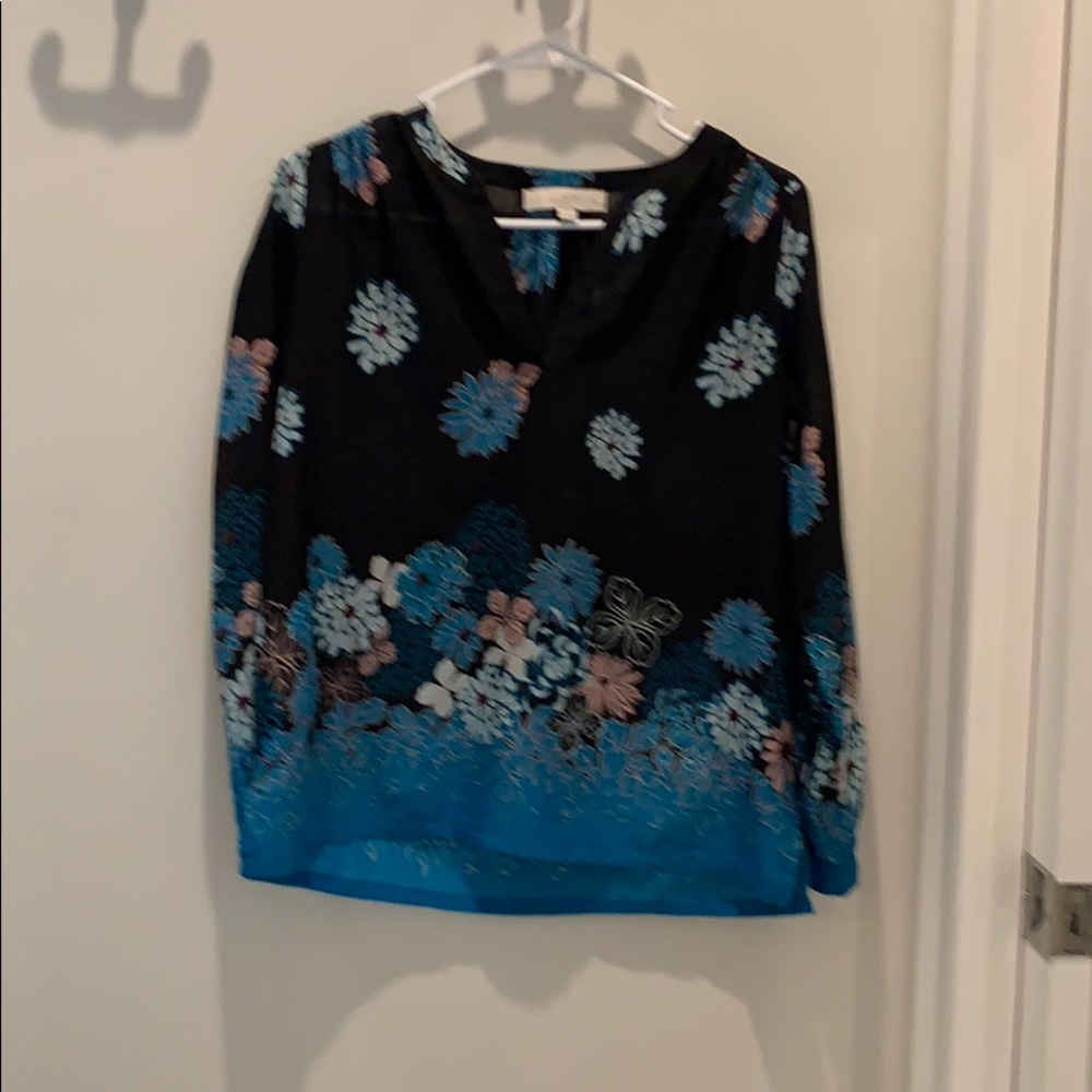 Loft Black printed blouse